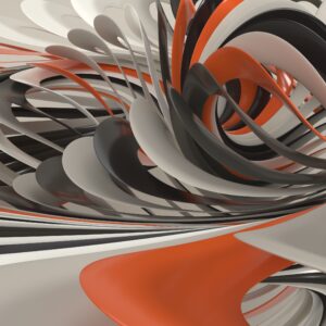 3D Geometric Abstract Twist Background