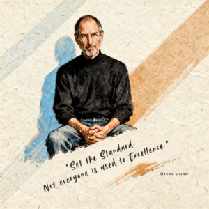 Set the standard. not everyone used to excellence