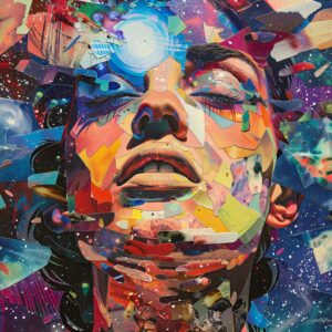 Autism Day Awareness with Colorful Portrait