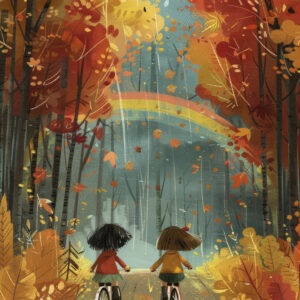 Cartoon Rainbow Girls