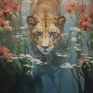 Lions Digital Art Style