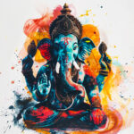 Modern Art Lord Ganesh