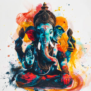 Modern Art Lord Ganesh