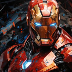 Poster Robot with Blue Light