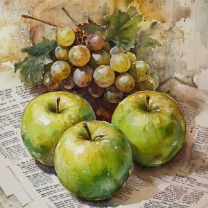 Watercolor Apple Illustration