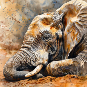 Watercolor Elephant Illustration